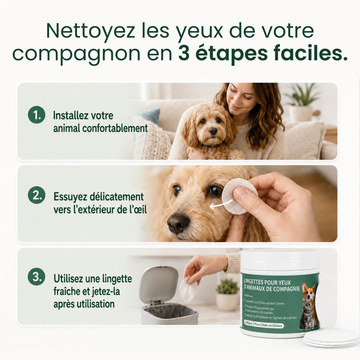 Lingettes Anti-infections des Yeux