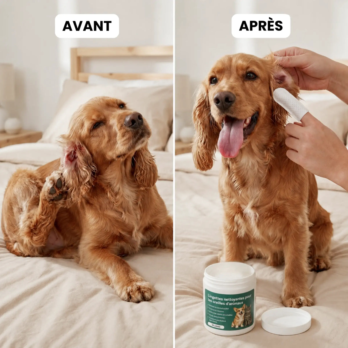 Lingettes Anti-bactéries pour oreilles
