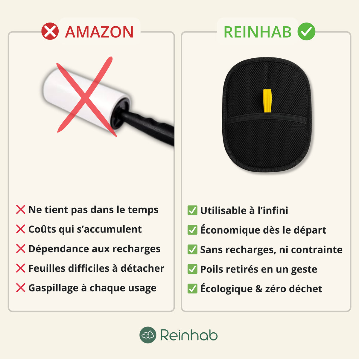 Gant Anti-Poils Réutilisable & Écologique