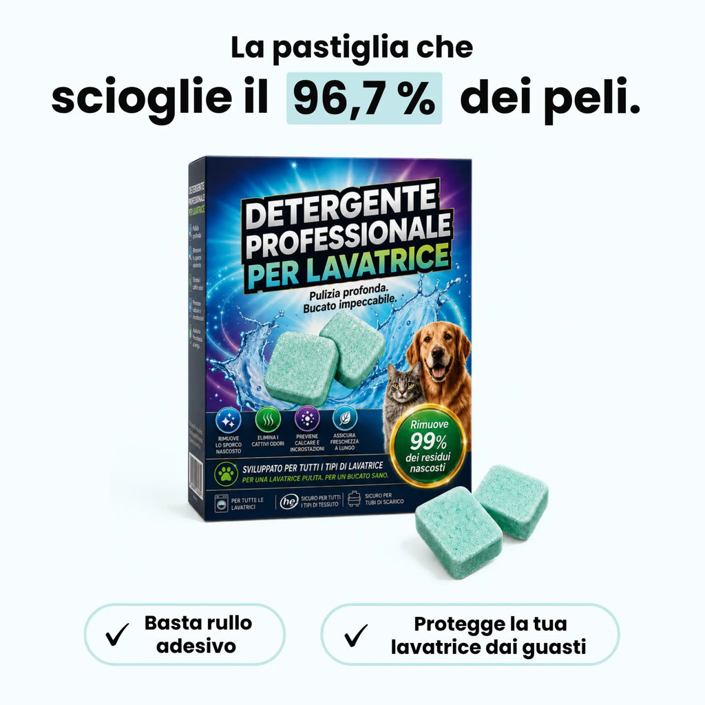Pastiglie per la pulizia profonda della lavatrice