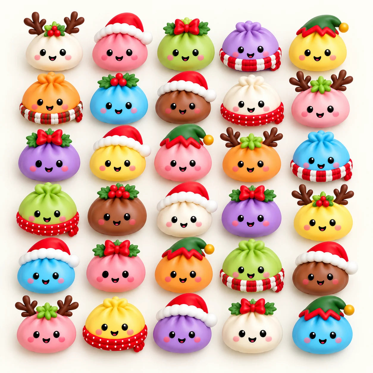 24 squishy dumplings